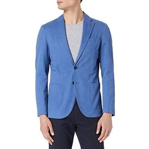 Cortefiel Blazer voor heren van gewassen katoen, Medium Blauw, 46 DE