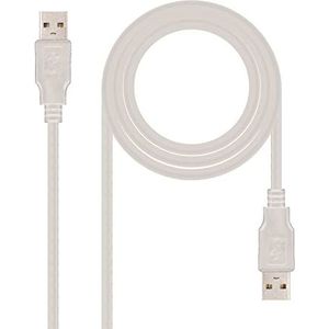 1,0 m lange USB 2.0 type A/M naar A/M-kabel is ideaal voor het aansluiten van apparaten met USB type A-ingangen; compatibel met meerdere apparaten, biedt een hoge gegevensoverdrachtssnelheid.