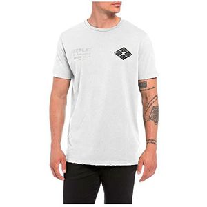 Replay Heren T-shirt, Optical White 001, XL