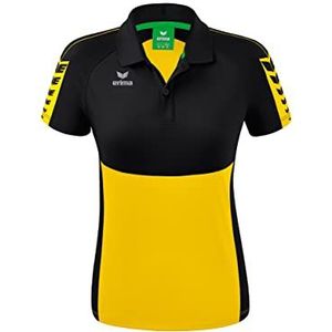 Erima Dames Six Wings Sport Polo Shirt, geel/zwart, 34