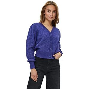 Minus Dames Ditta Knit Cardigan, Royal Blue Melange, S, Royal Blue Melange, S