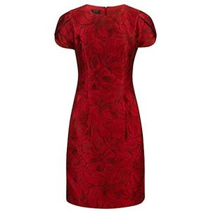 ApartFashion Jacquard jurk, bordeaux-zwart, 40