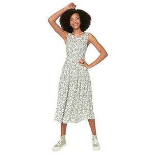 Trendyol Midi A-lijn jurk voor dames, mint, 38, Munt, 64