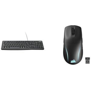Logitech MK120 Bedraad Toetsenbord- & CORSAIR M75 WIRELESS RGB Lichtgewicht FPS