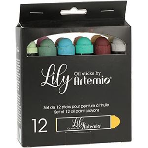 12 Lelie Olieverf Sticks - Pastel Kleuren