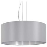 EGLO Maserlo Hanglamp - 3 Lichts - E27 - Ø53 cm - Stof - Grijs, Zilver