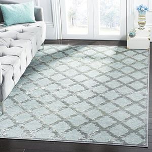 Safavieh Modern tapijt, PAR350, geweven viscose, grijs/sparrengroen, 120 x 180 cm