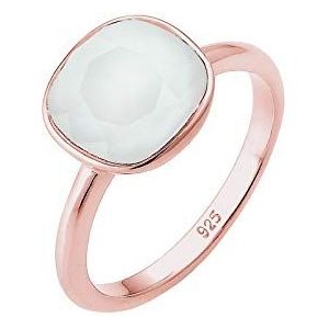 Elli Ring 925 Sterling Zilver Rose Goldplated Kristal, Sterling zilver, Kristal