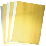 Baker Ross Metallic A4-karton in goud en zilver (20 stuks)