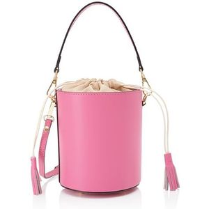 ZITHA Dames Bucket Bag van leer, roze