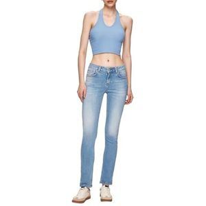 LTB Jeans Dames Fallon 200 - Slim Mid Rise Basic-5-Pocket Light Wash Blue van katoenmix - maat W24L34, blauw, 24W / 34L
