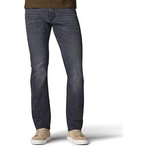 Lee Heren Jeans Moderne serie Extreme Motion Slim Straight Leg Jeans, Lood grijs, 36W / 34L