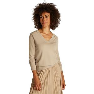 Gebreide Trui - Effen - Knitwear - V-hals - Lange Mouwen