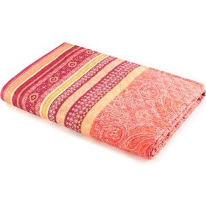 Bassetti Maser Sprei van 100% katoen in de kleur geraniumrood R1, afmetingen: 220x255 cm - 9328479