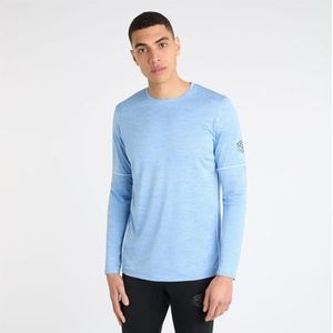Pro Training Ls Marl Poly Tee Lichtblauw