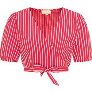 myMo Damesblouse 12108712-MY010, rood-wit, XS, rood/wit, XS
