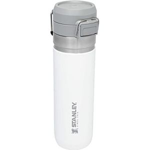 Stanley Quick Flip Waterfles 0.75L Polar White - Lekvrije Drinkfles - Roestvrijstalen Waterfles - Afsluitdeksel met Drukknop - BPA-Vrij - Compatibel met Bekerhouders - Vaatwasmachinebestendig