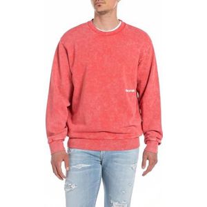 Replay Heren Sweatshirt Relaxed Fit, 064 lichtrood, L