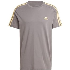 adidas Heren Essentials Single Jersey 3-Stripes T-shirt, M Charcoal