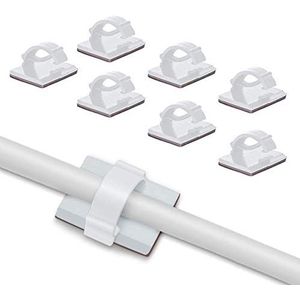 Elfcam® - Verstelbare kabelclips voor glasvezelkabels, bevestiging van draad en kabel in huis of kantoor (50 stuks)