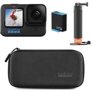 GoPro HERO10 Black-bundel - inclusief HERO10 Black-camera, The Handler (zwevende handgreep), oplaadbare batterij en draagtas