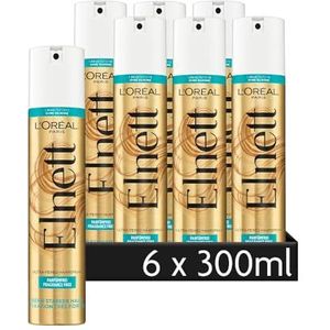 L'Oréal Paris Elnett Ultrafijne haarspray, parfumvrij, styling spray, voor het stylen en fixeren van het kapsel, zeer sterke grip, zonder siliconen, 6 x 300 ml