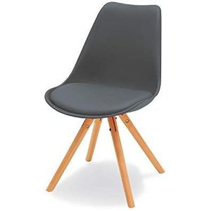 Galileo Casa 2195871 stoel van polypropyleen, donkergrijs, L 49 x 54 x H 83,5 cm