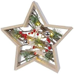 Kaemingk Led-ster, werkt op batterijen, kerstdecoratie, lichtketting, meerkleurig, 8719152941025