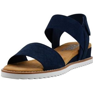 Skechers Bobs Desert Kiss sandalen met enkelbandje voor dames, marineblauw, 40 EU