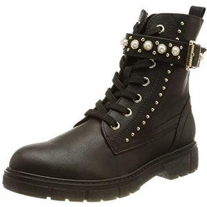 Marco Tozzi 2-2-25230-29 Leren veterboots voor dames, zwart/goud, 37 EU