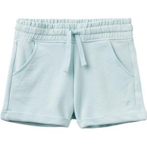 United Colors of Benetton Shorts voor meisjes en meisjes, Lichtblauw 0W6, 130 cm