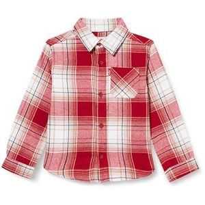 Levi's Kids Jongens LVB LS Flannel One Pocket Shirt 8EG893 Shirt, Rhythmic RED, 8 jaar, ritmisch rood, 8 Jaar