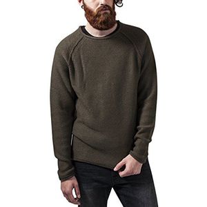 Urban Classics Raglan Wideneck Sweatshirt voor heren, groen (olijf 176), S
