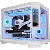 Mars Gaming MC-3TCORELCDM - Micro-ATX Gaming Behuizing - Wit - 7,2 inch IPS-scherm