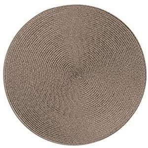 Excelsa Ronde placemats, 6 stuks, grijs, diameter 36 cm