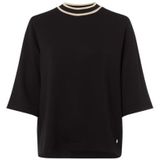 Brax Style.Berta M Fluid Interlock sweatshirt voor dames, 02 Black, 38