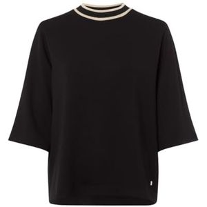 Brax Style.Berta M Fluid Interlock sweatshirt voor dames, 02 Black, 38