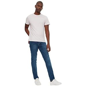 Trendyol Blauw Skinny Rake Destroy Jeans voor heren, Blauw, 33W