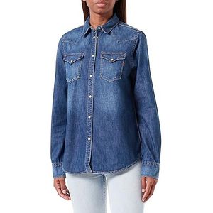 Replay Slim fit jeanshemd voor dames, 007, donkerblauw, S
