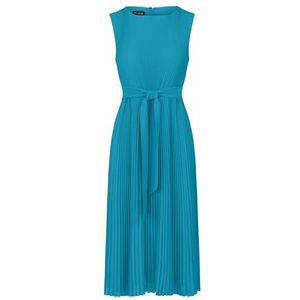 APART Fashion Apart plisséjurk voor dames, midi-lengte, met jurk, turquoise, 36