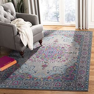 Safavieh Amorette geweven tapijt, ATN334T, grijs/fuchsia, 121 X 182 cm