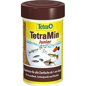 Tetra Min Junior visvoer in de vorm van kleine vlokken voor groeiende jonge vissen vanaf 1 cm lengte, speciaal groeivoer, 66 ml blik