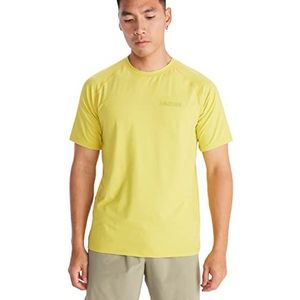 Marmot Heren Windridge Graphic SS, ademend functioneel shirt, korte mouwen, sportshirt, sneldrogend fitnessshirt, Limelight, XL