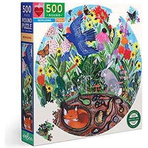 eeBoo Rewilding Volwassenen van gerecycled karton, kleurrijke puzzel, 500 stuks, PZFWID