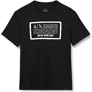 Armani Exchange Ronde hals voor heren, regular fit, pima katoen T-shirt, zwart, XS