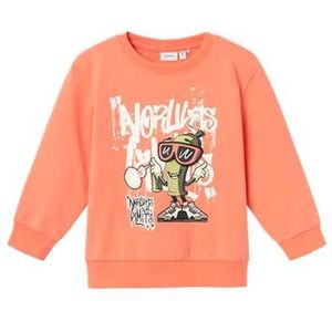 NAME IT Jongens Nmmnolan Nreg Sweat Box Bru Sweatshirt, koraal (fusion coral), 92