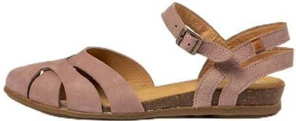 El Naturalista - N5207 Stella - Leren Sandalen - Roodbruin - Plat - Gesp - Casual