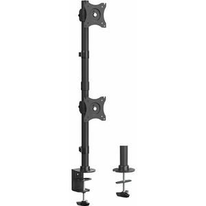 VIVO Standaard met dubbele monitor voor bureaumontage met hoogteverstelling en VESA-platen voor 2 LCD-schermen tot 34 inch, gestapelde array, STAND-V002R