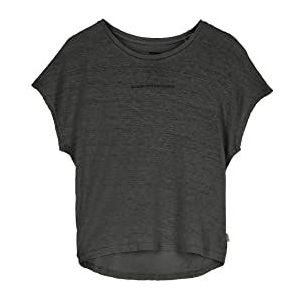 ECOALF, Anialf T-shirt voor dames, linnen, ronde hals, korte mouwen, ademend en comfortabel T-shirt, Grijs, M