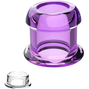 AMAZBEE Hollow Anal Expander with Plug,Transparent Anal Expansion Speculum,Vagina Dilator Butt Plug Wide base Enema Anal Tunnel Plug Sex Toy for Women Men Couples (Purple XL)